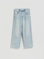 Spodnie damskie - Reserved - Jeansy baggy z kryształkami - niebieski - miniaturka - grafika 1