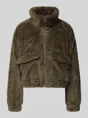 Kurtki damskie - Kurtka z polaru o luźnym kroju ze stójką model ‘ANNA CONTACT’ - miniaturka - grafika 1