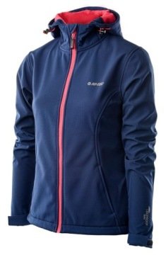 Hi-Tec Damska Kurtka Softshell Kaptur Membrana 8000 Granatowa Caria II r. S