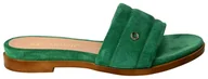 Klapki i japonki damskie - Klapki Carinii B8914 183-000-f72 Skórzane Zielone - CARINII - miniaturka - grafika 1