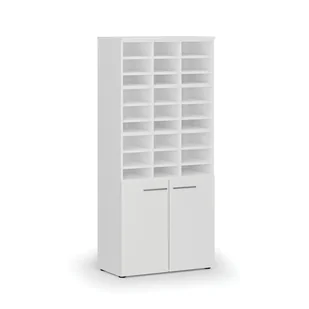 Regał sortujący PRIMO WHITE, 1781 x 800 x 420 mm, 27 przegród, biały - Regały biurowe - miniaturka - grafika 1