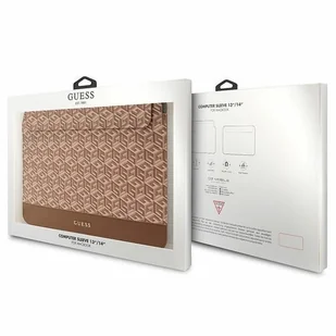 Etui Guess Sleeve GUCS14HGCFSEW 14 cali brązowy/brown GCube Stripes - Etui i futerały do telefonów - miniaturka - grafika 5