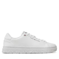 Sneakersy męskie - Sneakersy Tommy Hilfiger Court Thick Cupsole Leather FM0FM05208 Biały - miniaturka - grafika 1