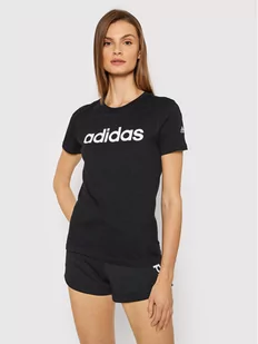 Adidas T-Shirt Loungewear Essentials Logo GL0769 Czarny Slim Fit - Koszulki sportowe damskie - miniaturka - grafika 1