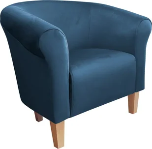 Atos Fotel DRAWA 1 BL VELVET ciemno niebieski wypoczynkowy do salonu ATOS - Fotele - miniaturka - grafika 1