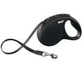 Smycze dla psów - Flexi Smycz automatyczna XS NEW CLASSIC taśma 3m czarna - miniaturka - grafika 1