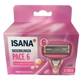 Maszynki do golenia i wkłady - Isana, Pace 6, Wkłady do maszynki, 8 szt. - miniaturka - grafika 1