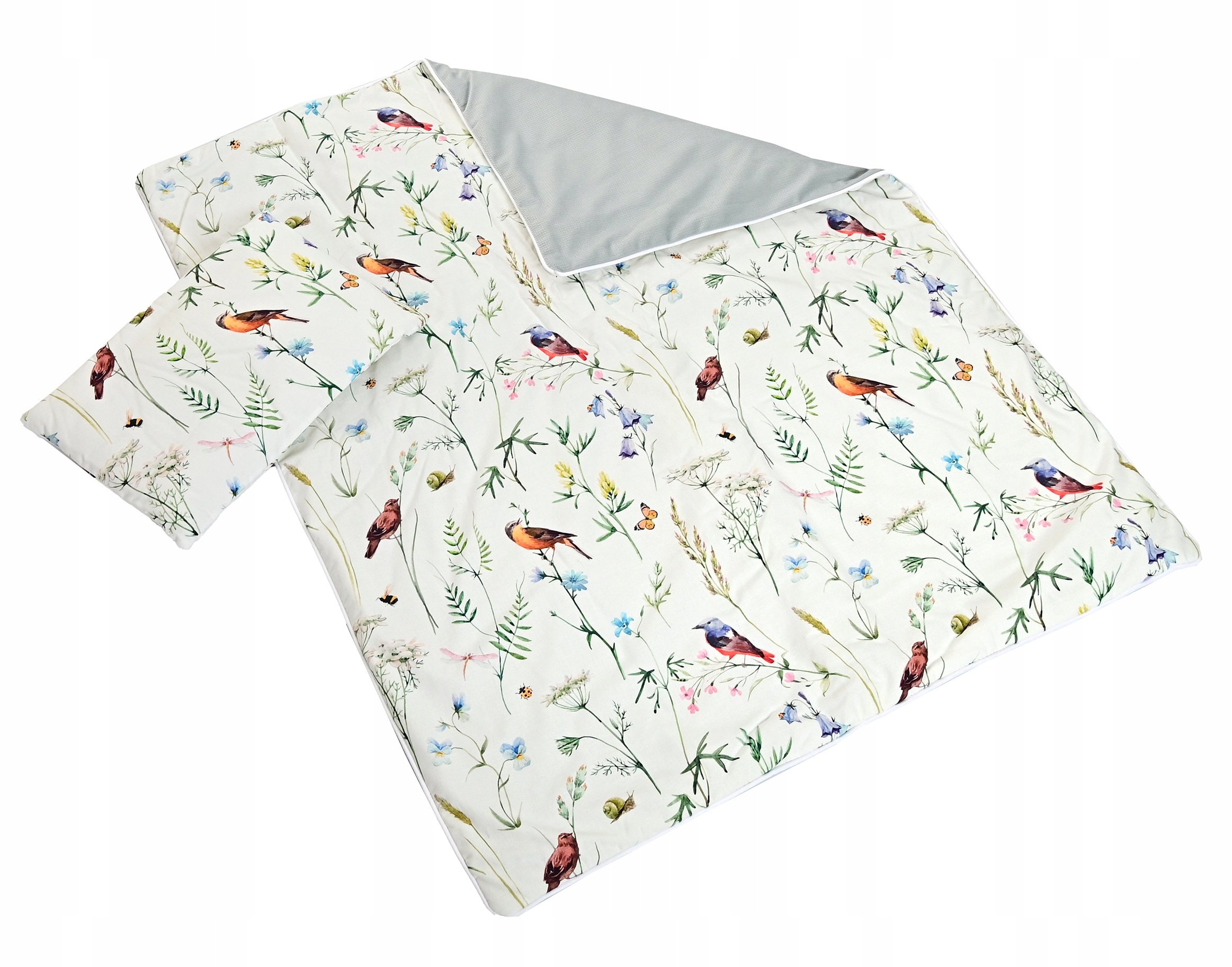 Pościel Wypełniona Niemowlęca Do Łóżeczka Dziecięcego Bawełna Velvet Birds