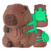 Klocki - Zestaw Klocków Klocki Kapibara Z Żółwiem Żółw Do Zbudowania 2500 el. - miniaturka - grafika 1