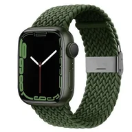 Akcesoria do smartwatchy - Crong Pasek pleciony Crong Wave Band do Watch 42/44/45 mm zielony CRG-44WAV-GRN - miniaturka - grafika 1