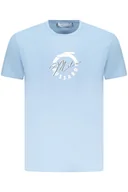 Koszulki męskie - TRUSSARDI KOSZULKA Z KRÓTKIM RĘKAWEM MĘSKA NIEBIESKA - miniaturka - grafika 1