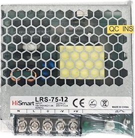 Zasilacz Hismart Zasilający źródło 12V, 6A, 75W LRS-75-12