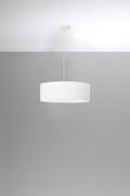 Lampy sufitowe - Sollux Lighting Loftowa LAMPA wisząca okrągła OPRAWA abażurowy zwis biały SL830 - miniaturka - grafika 1
