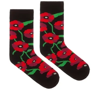 Skarpetki z bawełny organicznej - Maki - KABAK 36-41 - Skarpetki męskie - miniaturka - grafika 1