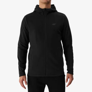 Polar Męski 4F Bluza Rozpinana z kapturem Czarna 24TFLEM176-20S - Bluzy sportowe męskie - miniaturka - grafika 1