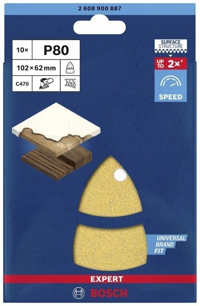 Bosch Papier EXPERT EXC470,G80,102X62,H&L,10X