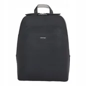 Plecaki - Calvin klein plecak damski business backpack saffiano czarny - miniaturka - grafika 1