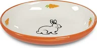 Akcesoria dla gryzoni - Yarro International YARRO MISKA CER. OWALNA DLA KRÓLIKA POMARAŃCZOWA 13 x 9 x 2,5 CM - miniaturka - grafika 1