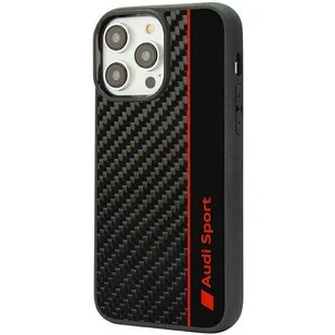 Etui Audi Carbon Fiber Stripe na iPhone 14 Pro - czarne AUS-TPUPCIP14P-R8/D1-BK - Etui i futerały do telefonów - miniaturka - grafika 2