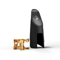 Akcesoria do instrumentów dętych - D'Addario Rico H-Ligature &amp; Cap Soprano Saxophone Gold ligatura saksofon sopranowy kapturek - miniaturka - grafika 1