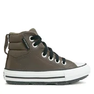 Buty dla chłopców - Trampki Converse Chuck Taylor All Star Berkshire Boot A04812C Beżowy - miniaturka - grafika 1