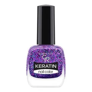 Golden Rose, Keratin Glitter Nail Color, 414 Keratynowy lakier do paznokci - Lakiery do paznokci - miniaturka - grafika 1