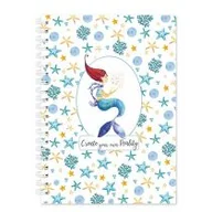 Szkolne artykuły papiernicze - Cozywood Kołonotatnik ozdobny Syrenka B5/80 kr z zakładką - miniaturka - grafika 1