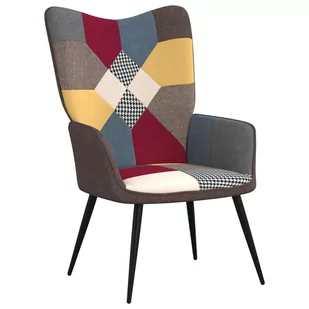 vidaXL Fotel, patchwork, obity tkaniną - Fotele - miniaturka - grafika 1