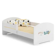 Łóżka dla dzieci i młodzieży - Łóżko dziecięce LUK z barierką 140x70 Samolot - miniaturka - grafika 1