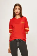 Koszulki i topy damskie - LEE GRAPHIC TEE DAMSKI T-SHIRT KOSZULKA LOGO BRIGHT RED L44SWMEF 112109981 - Lee - miniaturka - grafika 1