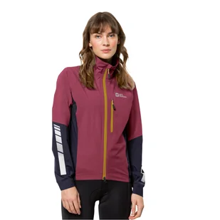 Damska kurtka rowerowa Jack Wolfskin MOROBBIA 2.5L JKT W sangria red - L - Kurtki damskie - miniaturka - grafika 1