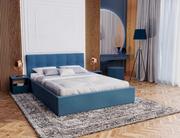 Łóżka - Łóżko tapicerowane RINO - trinity, kolor: turkus rama, stelaż metalowy podnoszony 180 x 200 - miniaturka - grafika 1