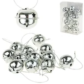 Bombki - Dzwoneczki Metalowe 12Szt Srebrne Dzwonią Bombki - miniaturka - grafika 1