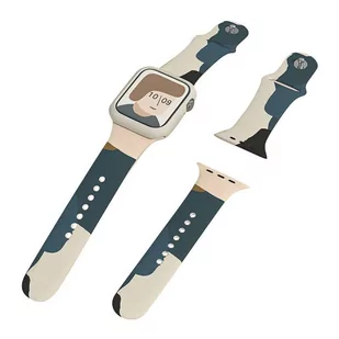 Strap Moro opaska do Apple Watch 7 /  6 / SE / 5 / 4 / 3 / 2 (41mm / 40mm / 38mm) silikonowy pasek bransoletka do zegarka wzór 4 - Etui i futerały do telefonów - miniaturka - grafika 1