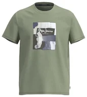 Koszulki męskie - Pepe Jeans Koszulka męska Oldwive, Zielony (kolendra), S - miniaturka - grafika 1