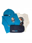 Dresy i komplety dla chłopców - dres chłopięcy komplet dresowy 3 elementy 158/164- 14 lat Buldog DJ - F-26 - miniaturka - grafika 1