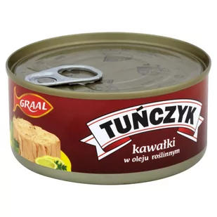 GRAAL Tuńczyk kawałki w oleju roślinnym 170 g - Konserwy i dania rybne - miniaturka - grafika 1