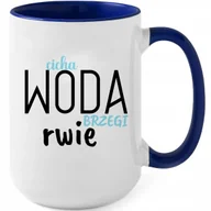 Kubki - Kubek XXL Granatowy CICHA WODA BRZEGI RWIE Na Prezent Do Pracy Zabawne Wz - miniaturka - grafika 1