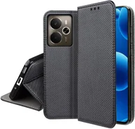 Etui i futerały do telefonów - Etui z klapką do Realme 14 5G Zamykane Czarne Futerał + Szkło 9H - miniaturka - grafika 1