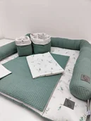 Przewijaki - Komplet na przewijak, mata do przewijania, przewijak liście eukaliptusa - miniaturka - grafika 1