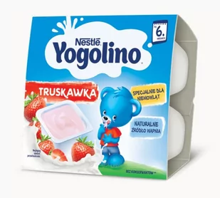 Nestle Deserek, Jogolino truskawka, 6m+, 4x100g - Desery dla dzieci - miniaturka - grafika 1