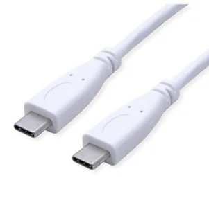 VALUE Kabel USB 3.2 Gen 2, PD Power Delivery 20V5A, z Emark, C-C, M/M, biały, 1 m - Kable USB - miniaturka - grafika 1