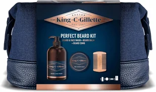 GILLETTE King C. MEN Zestaw do golenia brody + EKSLUZYWNA KOSMETYCZKA - Kosmetyki i akcesoria do pielęgnacji brody - miniaturka - grafika 1