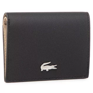 Portfele - Lacoste Mały Portfel Damski Double Purse With Coin NF3252AA Noir Krema A91 - grafika 1