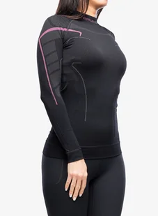 Bluza damska Brubeck Thermo Sweatshirt - black/pink - Bluzy sportowe damskie - miniaturka - grafika 1