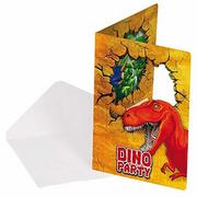Folat 12-częściowy zestaw zaproszeń * dinozaur * z 6 karty na zaproszenia urodzinowe przyjęcie i 6 k