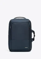 Plecaki - Plecak męski wielofunkcyjny do samolotu 2 w 1 granatowy - miniaturka - grafika 1