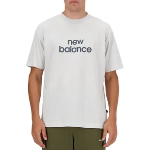 Koszulka New Balance MT41582GYM - szara - Koszulki męskie - miniaturka - grafika 1