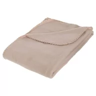 Koce - Atmosphera Koc polarowy ciepły i przyjemny w dotyku pled z miękkiej tkaniny w kolorze beżowym 150 x 125 cm B0073CM0AG - miniaturka - grafika 1