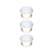 Oprawy, klosze i abażury - Paulmann Gil wpuszczana LED biała/żelazo 3 szt. - miniaturka - grafika 1